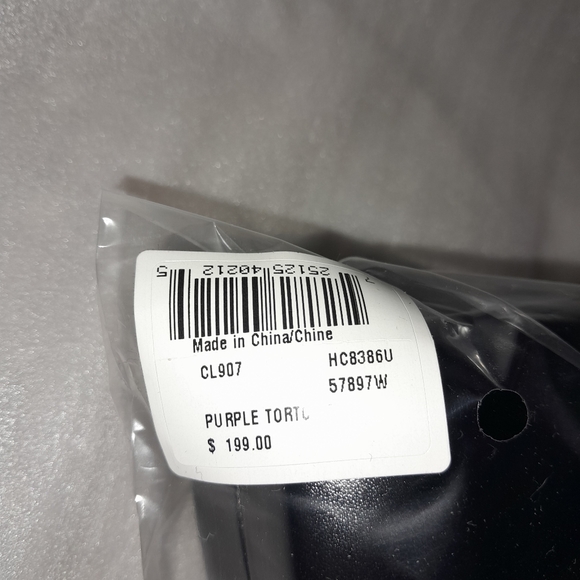 New Coach Oversized Square Sunglasses/Purple Tortoise With Case - Picture 12 of 12